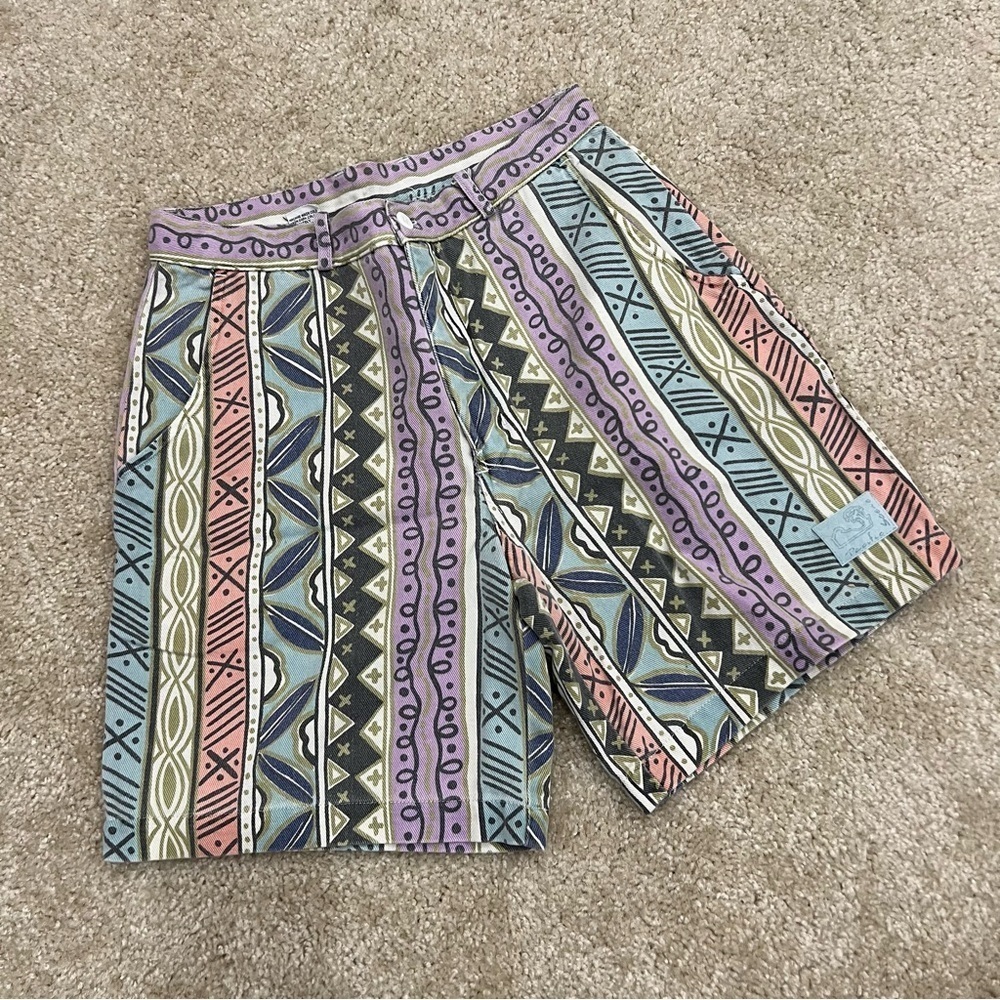 Pacific Scene Vintage Y2K Shorts Men’s Size 31 Jorts High Rise Pastel Multicolor